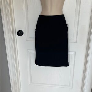 Loft black mini skirt-front pockets- size 4